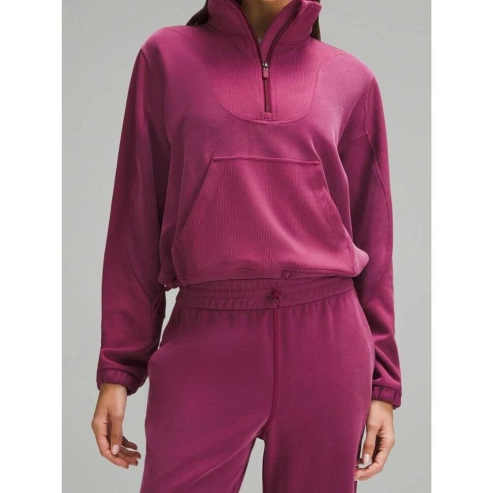 Lululemon Women's Red and Purple Sweatshirt